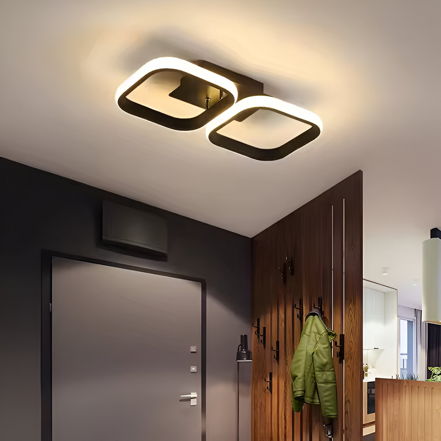 LED LED VERTEX GRID Parallel, 16W, 2 squares cold/hot/neutral light, black