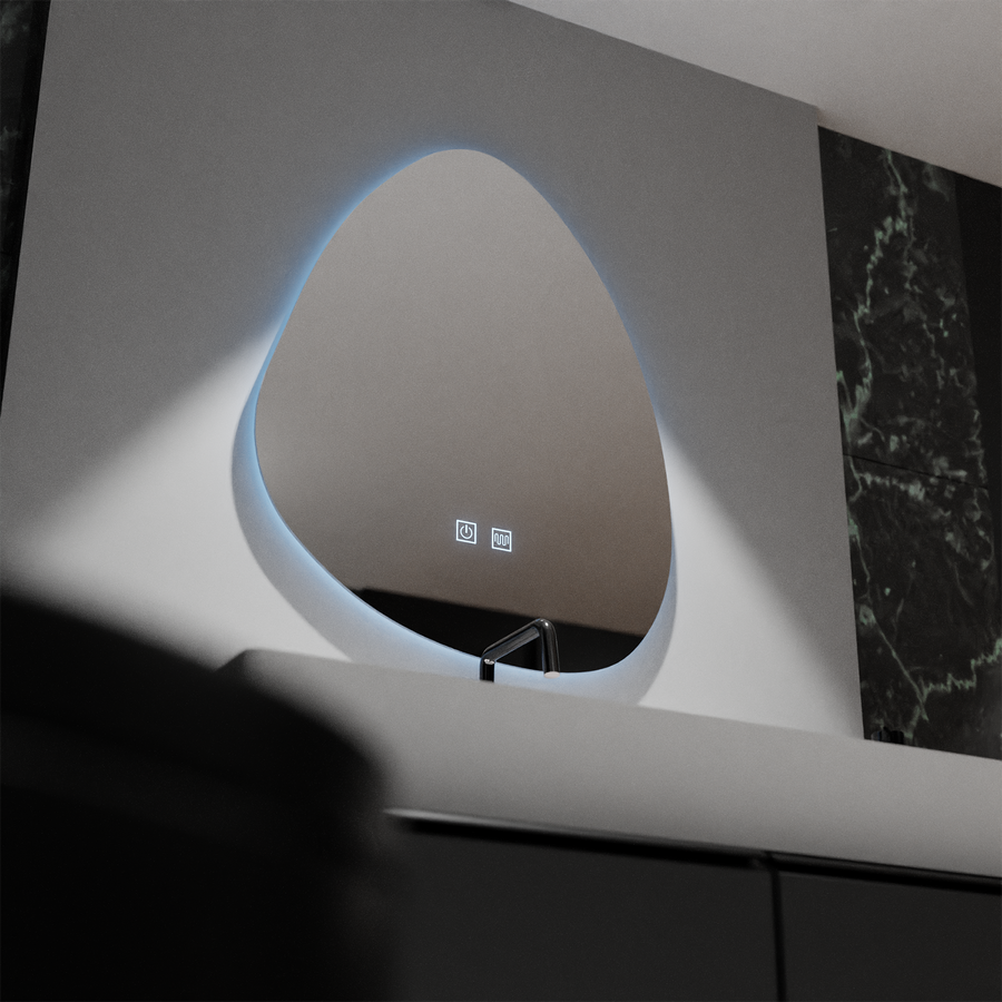 Organic LED mirror 80x60cm, Fluido Touch, Demister System, Dimmable