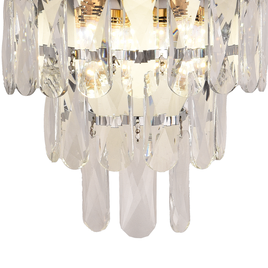 Crystal WINDSOR wall lamp, 2x E14, Shiny Chrome