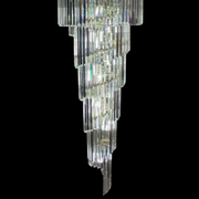 WINDSOR Altiora Crystal Chandelier, Diameter 60cm, Height 1800cm, Shiny Gold, Adjustable Height, Elegant Design