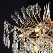 Crystal Chandelier CC9313/12FGD, 12x E14, Diameter 49cm, Gold