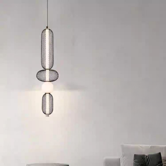 Suspended LED Chandelier LM551/4BK, 24W, Light 3000/4000/6000K, Black, Adjustable Height Modern Chandeliers Default Title Alessandro Design