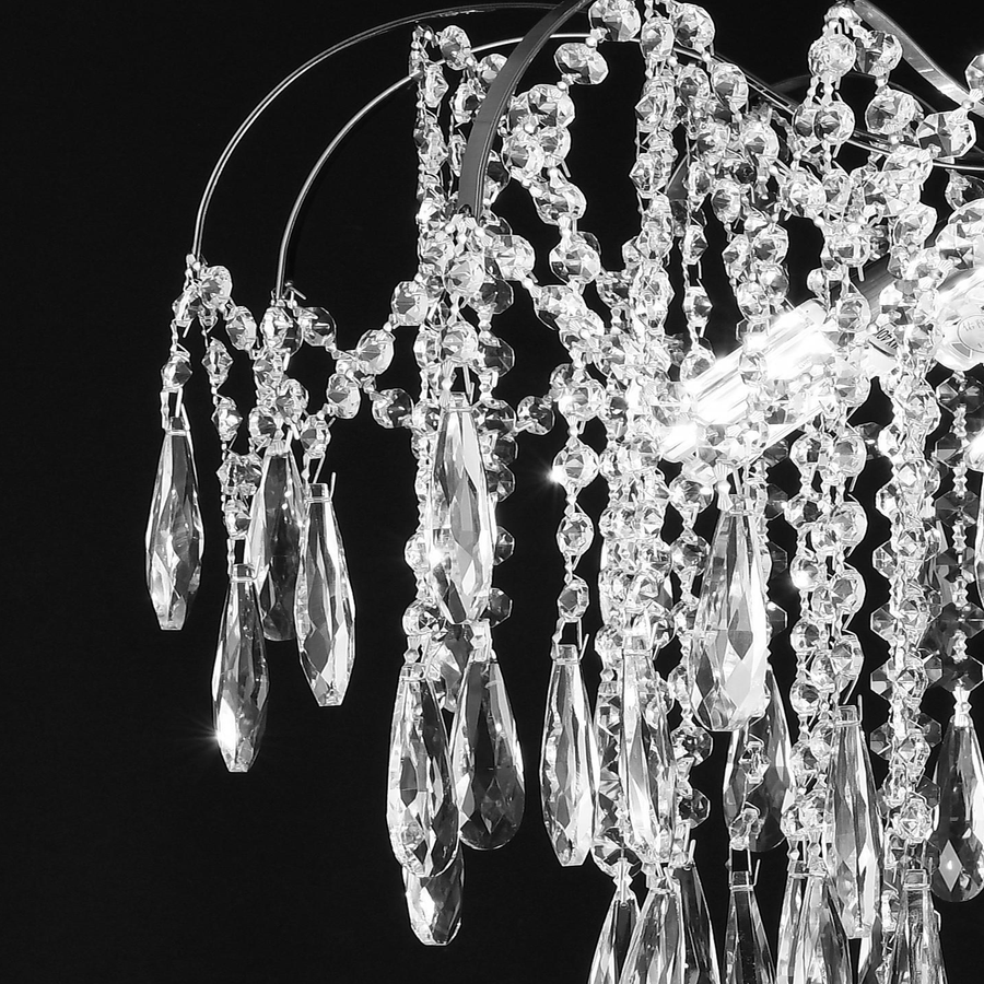 Crystal Chandelier CC9324/5CH, 5x E14, Diameter 49cm, Chrome