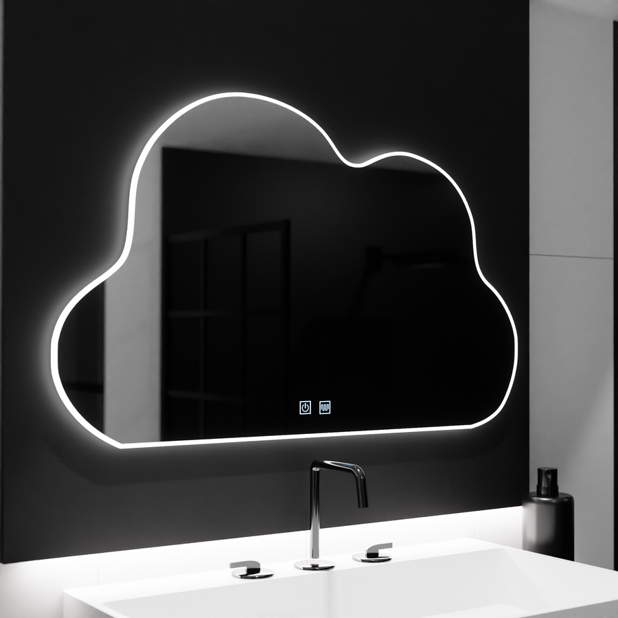 Cloud LED mirror 60x40cm, Nuvola Touch, Demister System, Dimmable