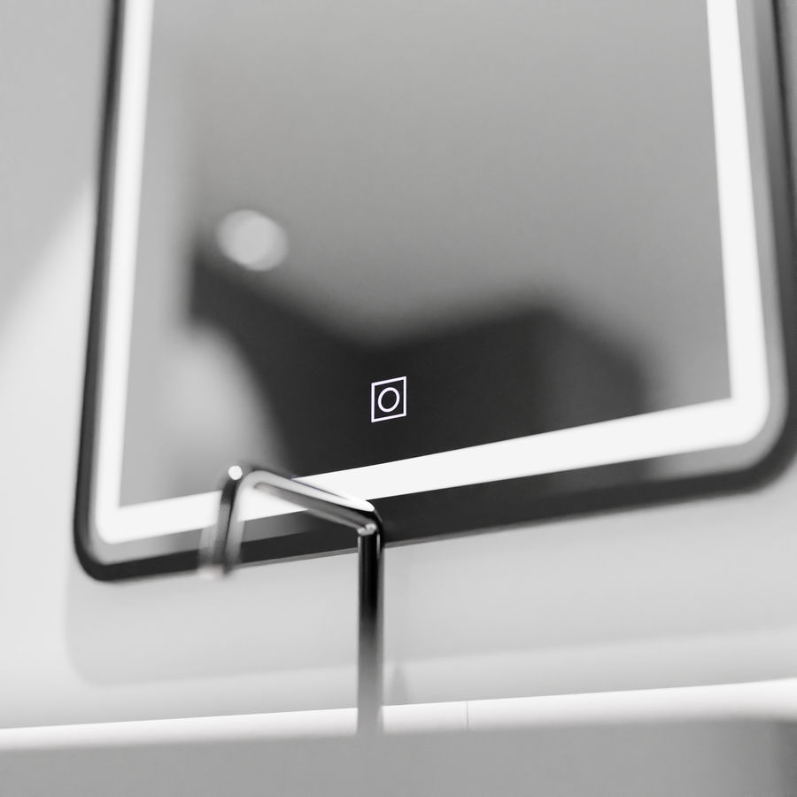 Rectangular LED mirror, 60x80cm, Basic Touch shade