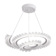 Luminis PRISM LED Chandelier, Crystal and Metal, 4 Circles, Dimmable, Adjustable Height, Cold/Warm/Neutral Light, Luxurious Lighting