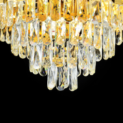 Crydelabure Crystal Aurelio Radiant 8xe14, 60cm diameter, glossy gold, rebrable height