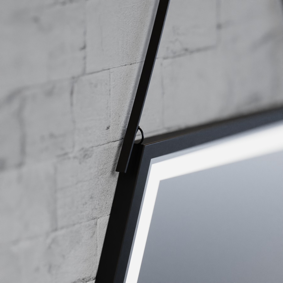 Rectangular LED mirror 120x80cm Motionglow sensor Marcello Dismantic Clock Defrosting System