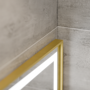 Mirror LED rectangular 50x70cm ECLAT MOTIONGLOW MARCELLO DISPUTS & TERMETER LUBA COSMETICA DIMABIL