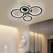 Marina LED Chandelier with Remote Control, 68W, Dimmable, Acrylic and Crystal, Black