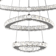 Crystal LED Chandelier with Remote Control Latifah 118W Silver