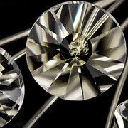 Crystal Chandelier SEGOVIA Magno 10x E14, Diameter 60cm, Shiny Silver, Adjustable Height