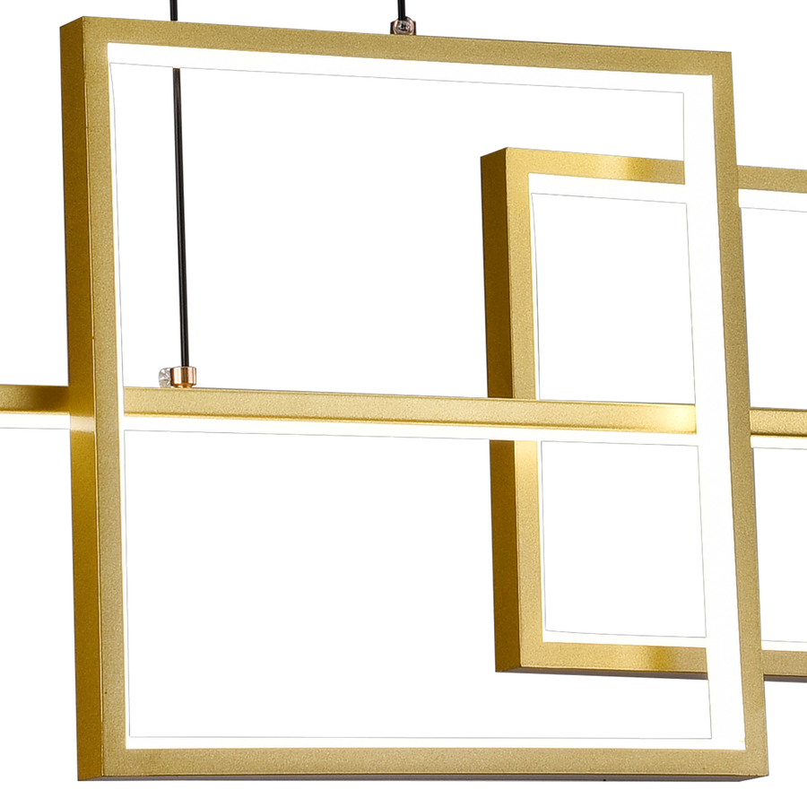 Denisse 64W Dimmable LED Chandelier with Remote Control Gold