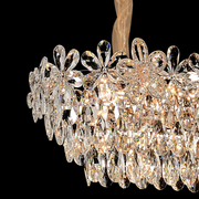 WINDSOR Regalis Crystal Chandelier 10x E27, Diameter 85cm, Shiny Gold, Adjustable Height