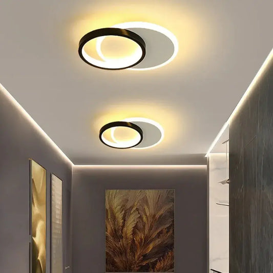 27W SMALON LED wall lamp, 2 Circles, Cold/Warm/Neutral light, Black White