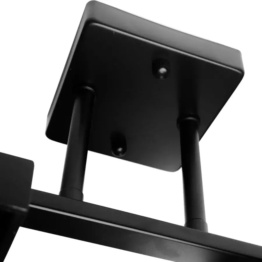 VANJA Wooden Chandelier with Square Lampshade 2 X E27 Socket Black White