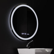LED Round Mirror, 80cm, Celeste MotionGlow Marcello, Demister System, Clock & Thermometer, Dimmable