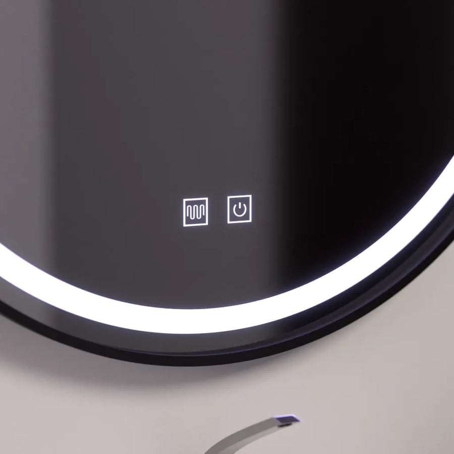 LED Round Mirror 60cm, Lucea Touch, Demister System, Dimmable