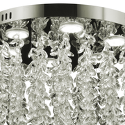 Round Alberian LED chandelier, 20W, cold/hot/neutral light, crystal, glossy chromium
