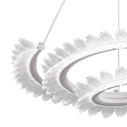 Luminis PRISM LED Chandelier, Crystal and Metal, 4 Circles, Dimmable, Adjustable Height, Cold/Warm/Neutral Light, Luxurious Lighting