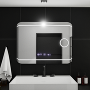 The rectangular LED Mirror 80x60cm Stile MotionGlow Marcello Disturbing system & thermometer of the Cosmetics Dimable