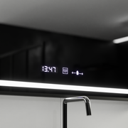 Mirror LED rectangular 100x80cm Verite Majets Noir MotionGlow Marcello Dismantle Clock Deframent & Dimable Thermometer