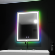Rectangular LED mirror 60X80cm, Spectrum Touch, RGB, Demister System