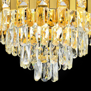 Crystal chandelier Aurelio Tesoro 8xe14, 49cm diameter, glossy gold, rebrable height