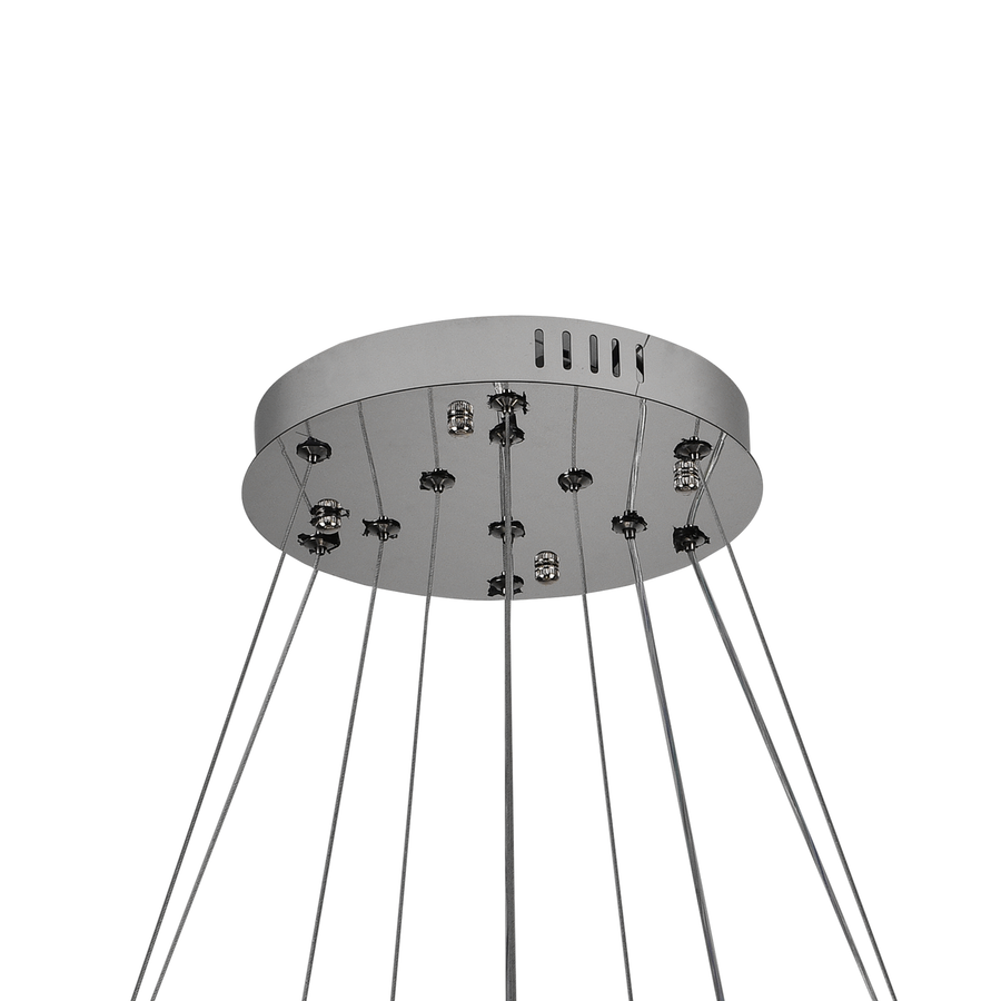 Crystal LED Chandelier with Remote Control Latifah 118W Silver