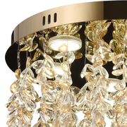 Crystal LED Chandelier LLC213/400GD Round, 22W, Cold/Warm/Neutral Light, Crystal, Gold