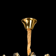 WINDSOR Eleganza Crystal Chandelier 6x E14, Diameter 49cm, Shiny Gold, Adjustable Height