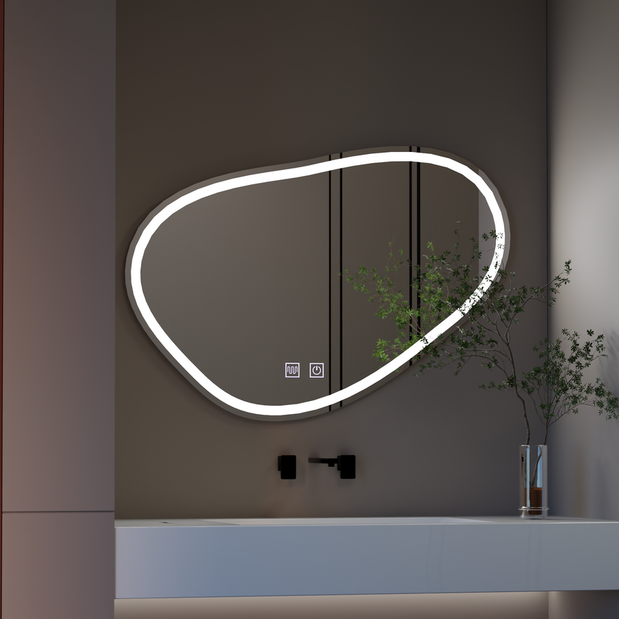 Touch Quassare LED mirror 90x65 cm
