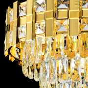 Crydelabure Crystal Aurelio Radiant 8xe14, 60cm diameter, glossy gold, rebrable height