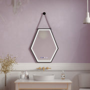 Rectangular LED mirror 120x80cm Motionglow sensor Marcello Dismantic Clock Defrosting System