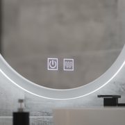 Round LED mirror 70cm noxia touch system unknown disabling
