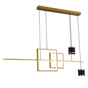 Denisse 64W Dimmable LED Chandelier with Remote Control Gold