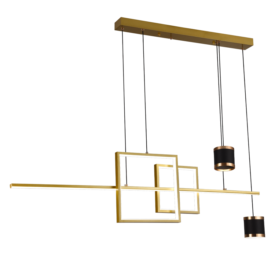 Denisse 64W Dimmable LED Chandelier with Remote Control Gold