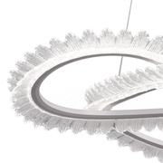 Luminis PRISM LED Chandelier, Crystal and Metal, 4 Circles, Dimmable, Adjustable Height, Cold/Warm/Neutral Light, Luxurious Lighting
