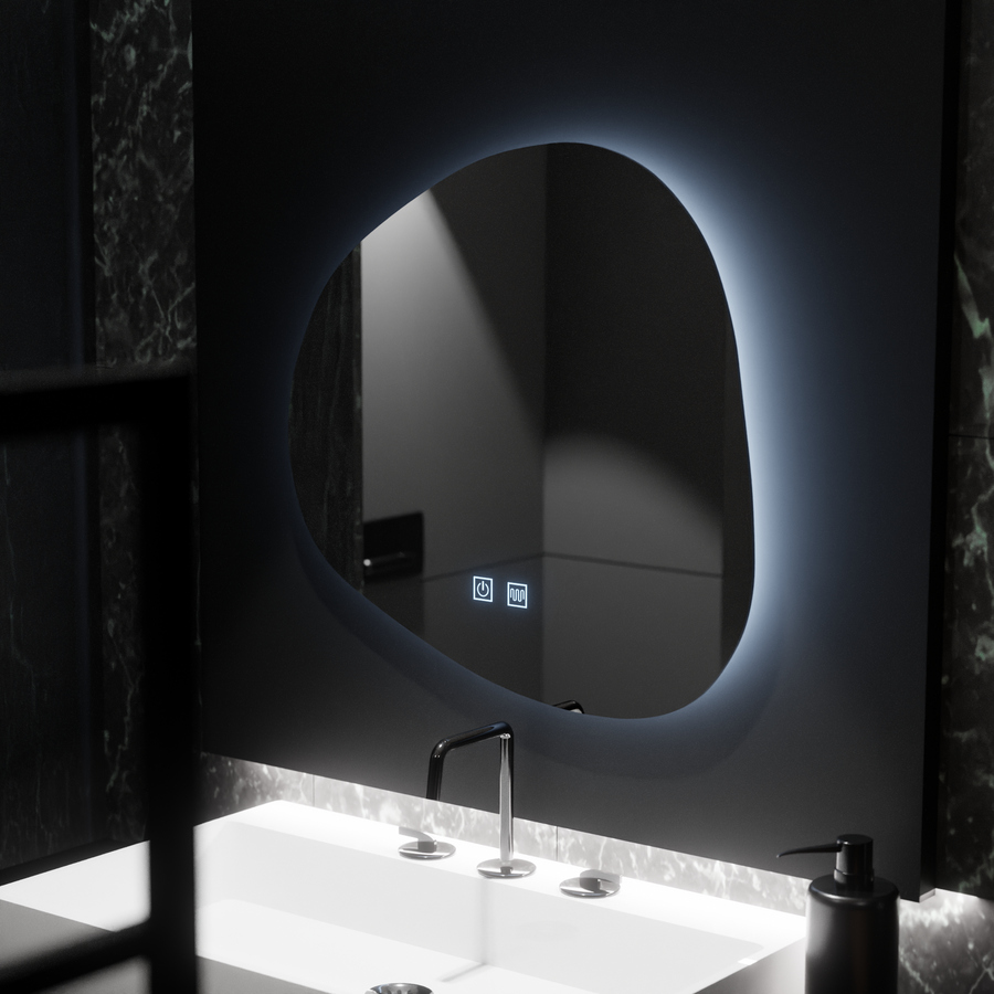 Organic LED mirror 60x60cm, Duna Touch, Demister System, Dimmable