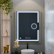 Mirror LED rectangular 50x70cm ECLAT MOTIONGLOW MARCELLO DISPUTS & TERMETER LUBA COSMETICA DIMABIL