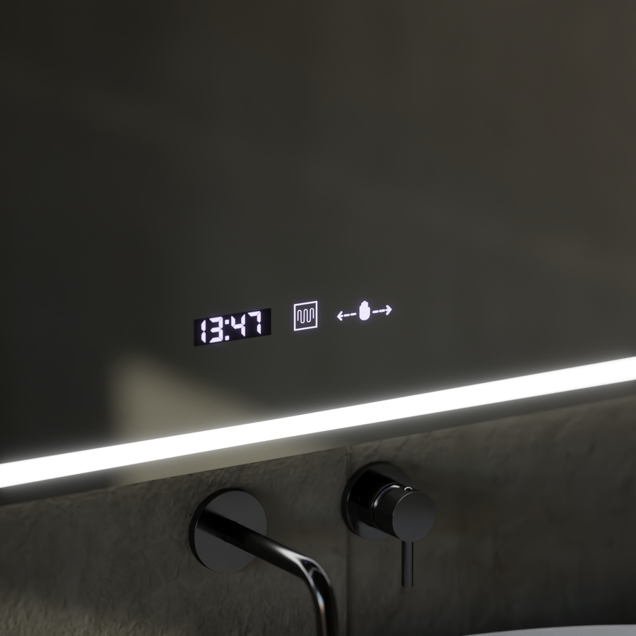 Rectangular LED mirror, 60x80cm, VillayTouch Marcello, Demister System, Dimmable