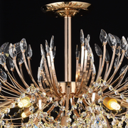 Crystal Chandelier CC9313/12FGD, 12x E14, Diameter 49cm, Gold