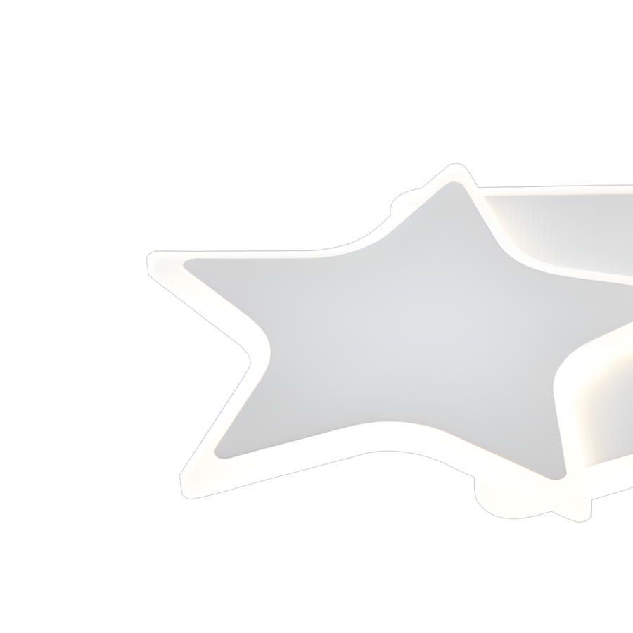 LED chandelier with remote control 41W, Stars, Cold/Warm/Neutral light, Dimmable, White