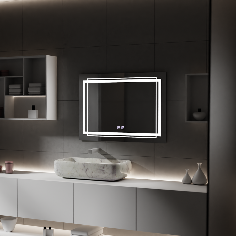 Mirror LED rectangular 50x70cm Touch Koven Disabling System