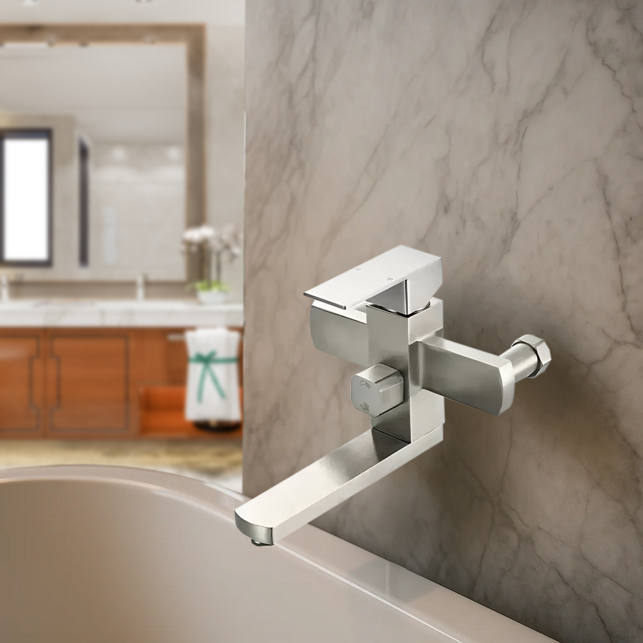 Bathtub Faucet, SUS304 Stainless Steel, Satin Finish, N/LY0C4S