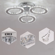 Alanubis Crystal LED Chandelier with Remote Control 37W