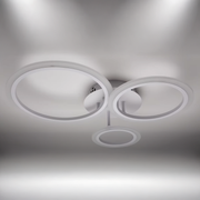 LED Chandelier with Remote Control Betty 3 Circles Cold/Warm/Neutral Light 41W Dimmable White