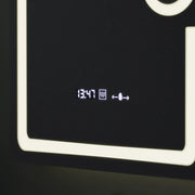 Rectangular LED mirror, 60x80cm, Eclat MotionGlow Marcello, Clock & Thermometer, Demister System, Cosmetic Magnifier, Dimable