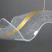 LED Acrylic Chandelier Ami 80W, 120 cm, 3000K/4000K/6000K, Gold