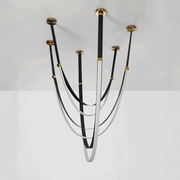 Modern Chandelier, LED, ARIA Largo, 31W, Warm light, Black